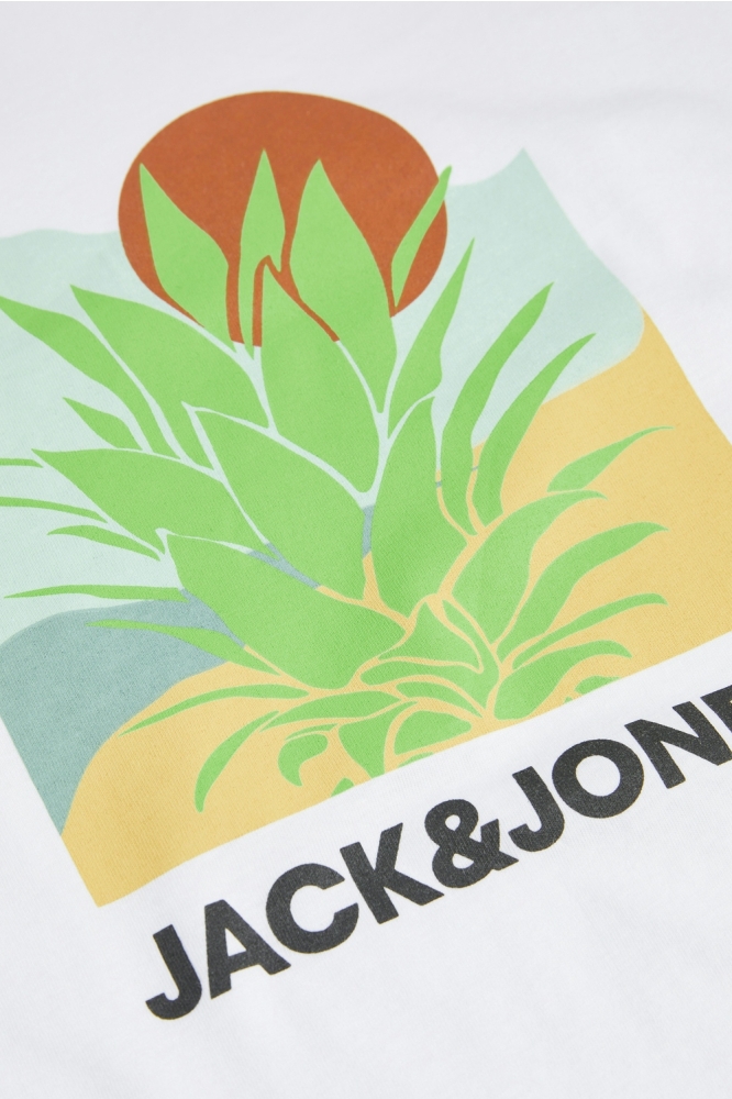 JJBARBADOS TEE SS CREW NECK 12269416 WHITE